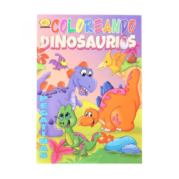 Coloreando Dinosaurios Con Pegatinas